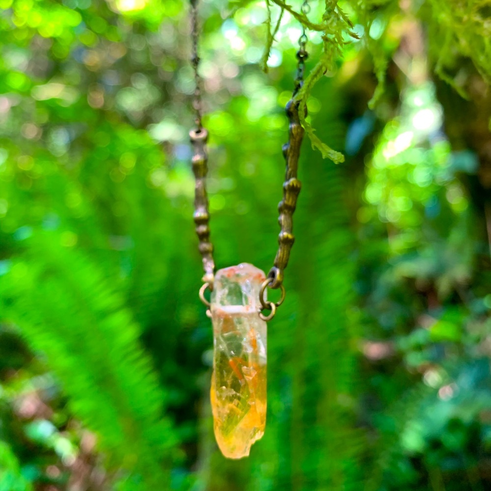 Citrine branches necklace
